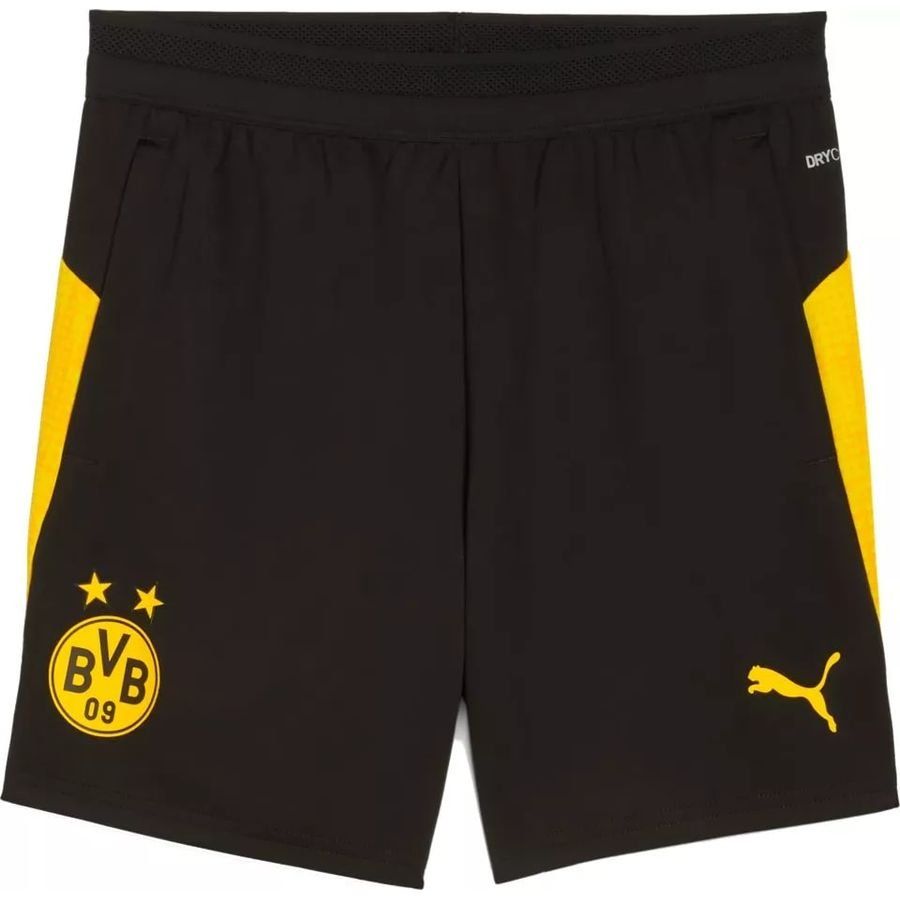 Dortmund Training Shorts - PUMA Black/Faster Yellow Kids-SoccerKits Hub | Buy Soccer Jerseys Online